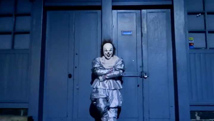 <p>Pennywise-style clown stalking Scottish streets creates ‘game for the nation’.</p>