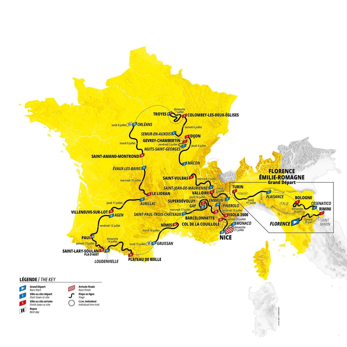 Tour de France 2024 route revealed as race finishes outside Paris for first time in 120-year history