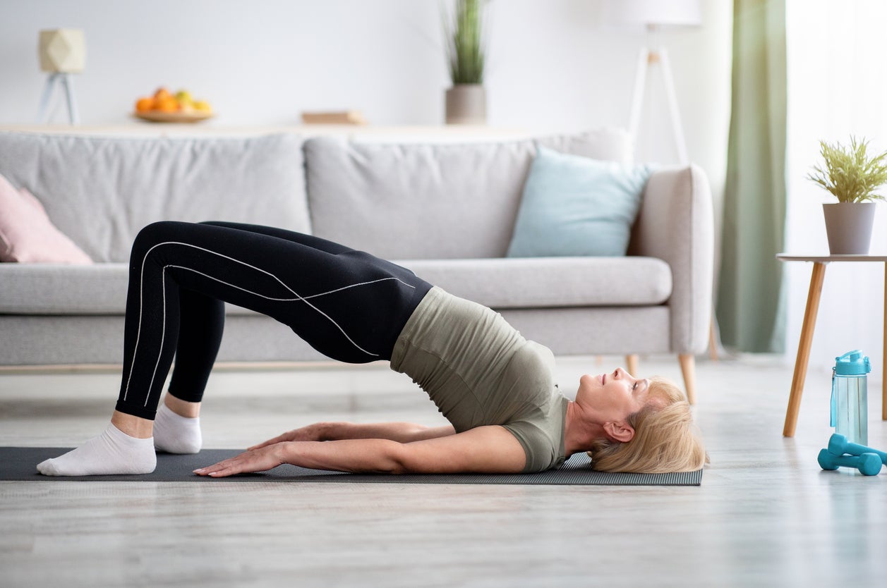 ‘The principle of alignment helps to enhance strength and stability centred around the body’s core,’ says pilates teacher Tracy Richardson