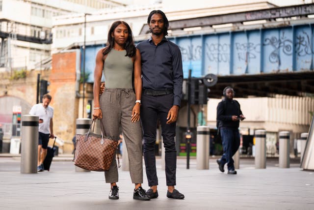 Bianca Williams and her partner Ricardo Dos Santos (James Manning/PA)