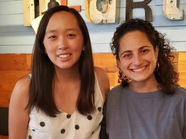 Senator Stephanie Chang (L) and Samantha Woll (R