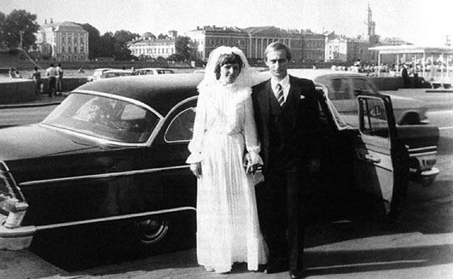 Putin with his ex-wife Lyudmila Shkrebneva, with whom he shares two daughters