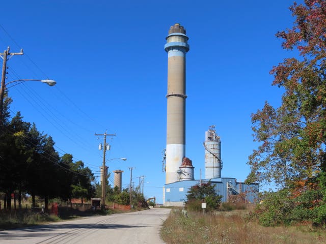 Power Plant Smokestack Demolition