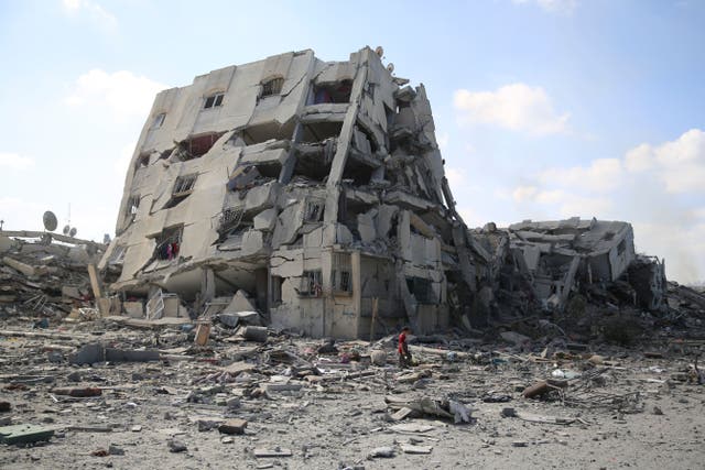 The UK has backed calls for a humanitarian pause as Israel continues to bombard Gaza (Ali Mahmoud/PA)