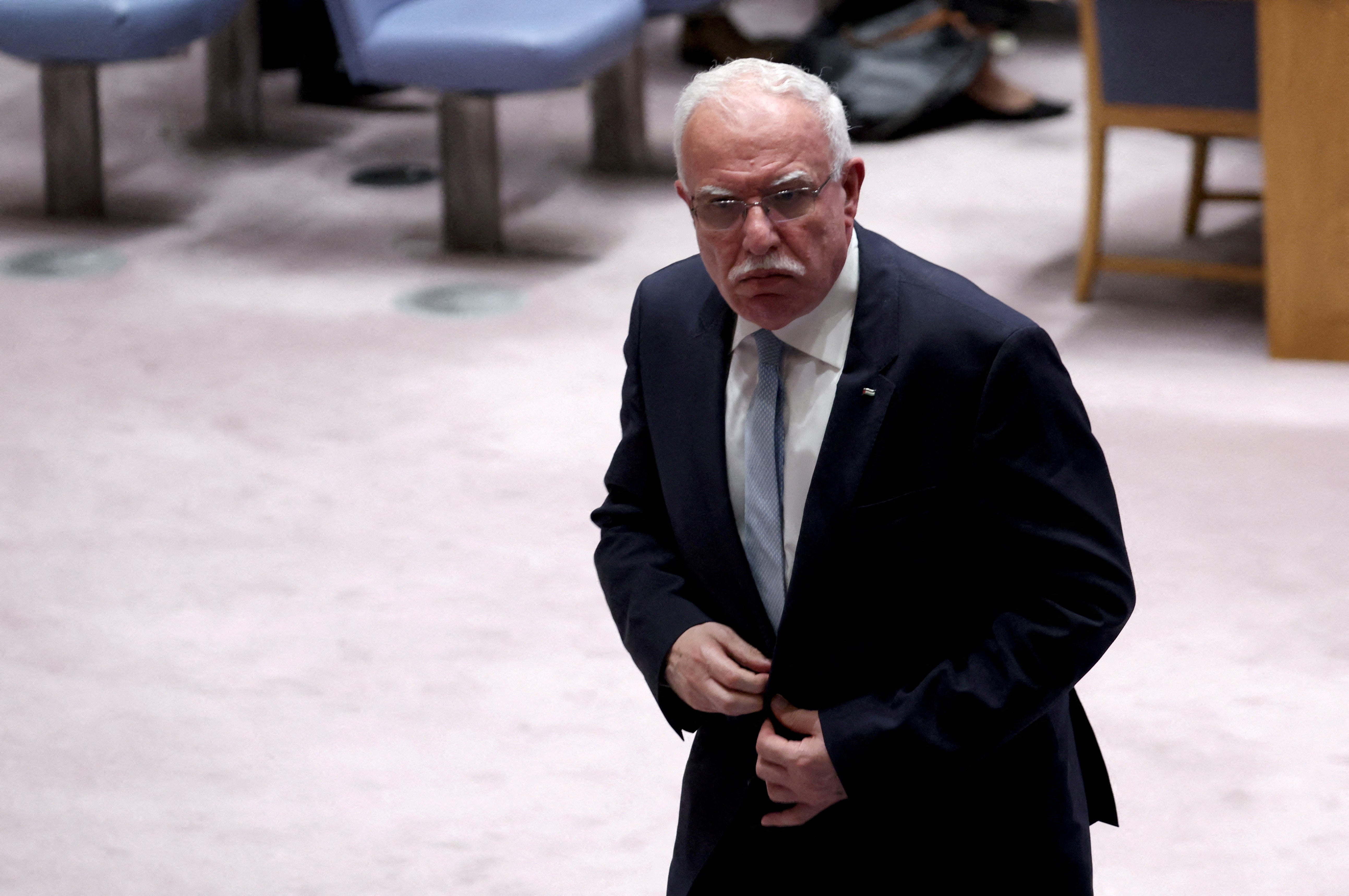 <p>Palestinian Foreign Minister Riyad al-Maliki has called for an immediate ceasefire </p>