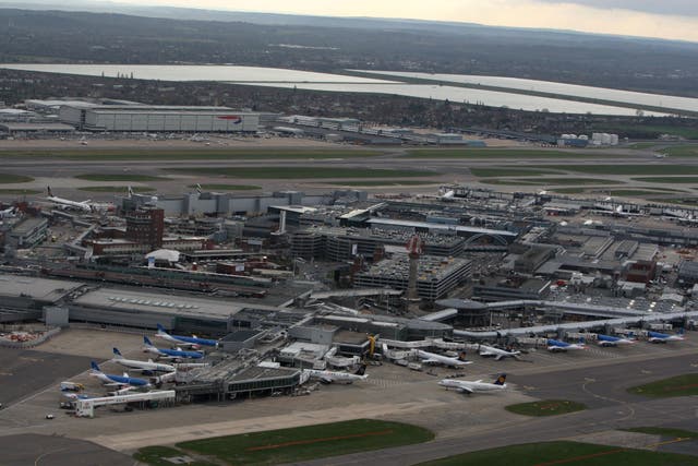 The central area of Heathrow Airport in Middlesex (Steve Parsons/PA)