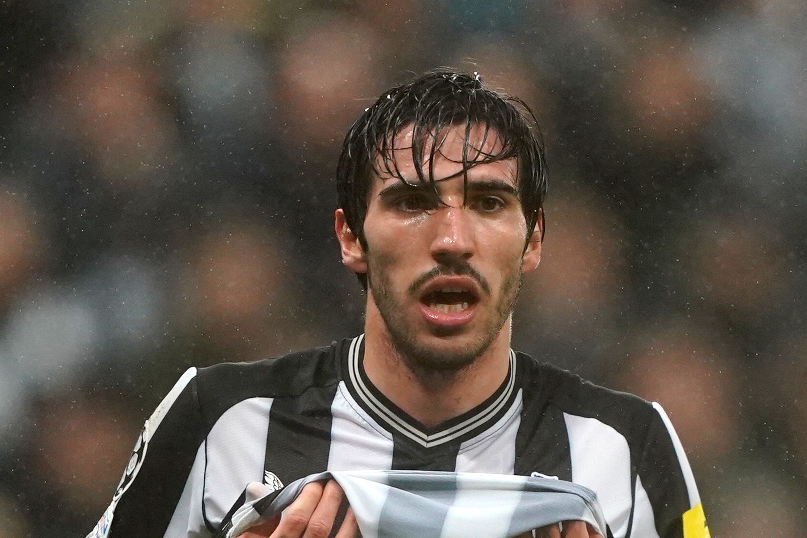 Newcastle midfielder Sandro Tonali has been banned from football for 10 months (Owen Humphreys/PA)