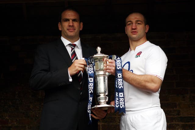 England manager Martin Johnson and his captain Steve Borthwick during the 2008 RBS 6 Nations launch in London (David Davies/PA)