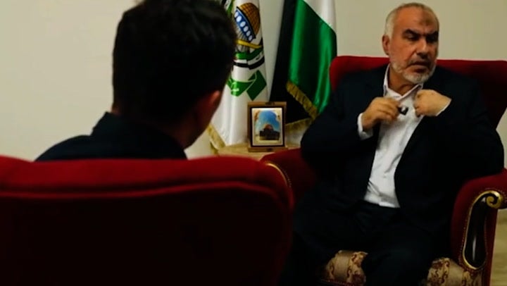 Moment Hamas spokesman storms out of BBC interview when asked about ‘killing Israeli families’