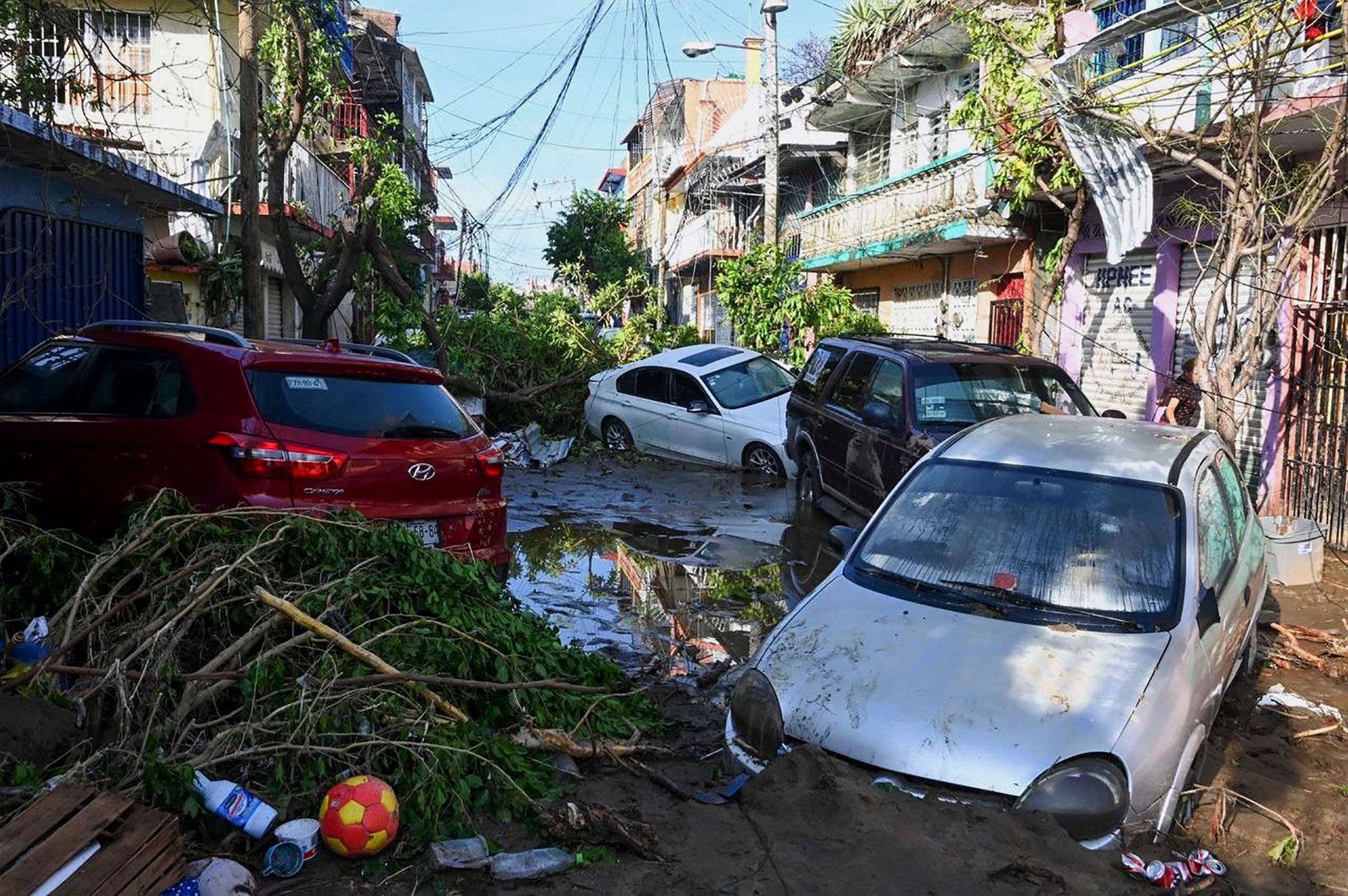 View of the damage caused after the passage of Hurricane Otis in Acapulco, Guerrero State, Mexico, taken on October 26, 2023