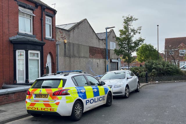 A police cordon at Wharton Terrace, Hartlepool (Tom Wilkinson/PA)