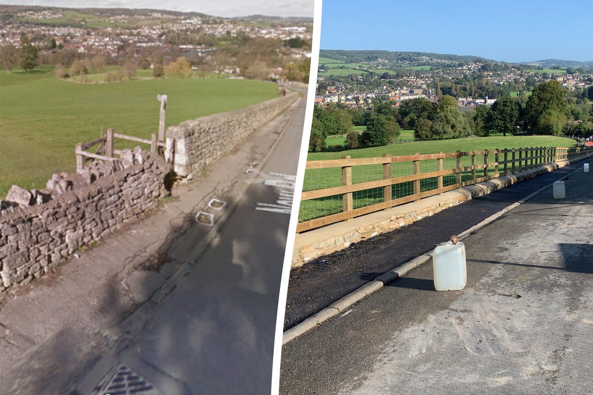 Furious villagers slam &lsquo;bodge job&rsquo; after wooden fence replaces &lsquo;historic&rsquo; stone wall