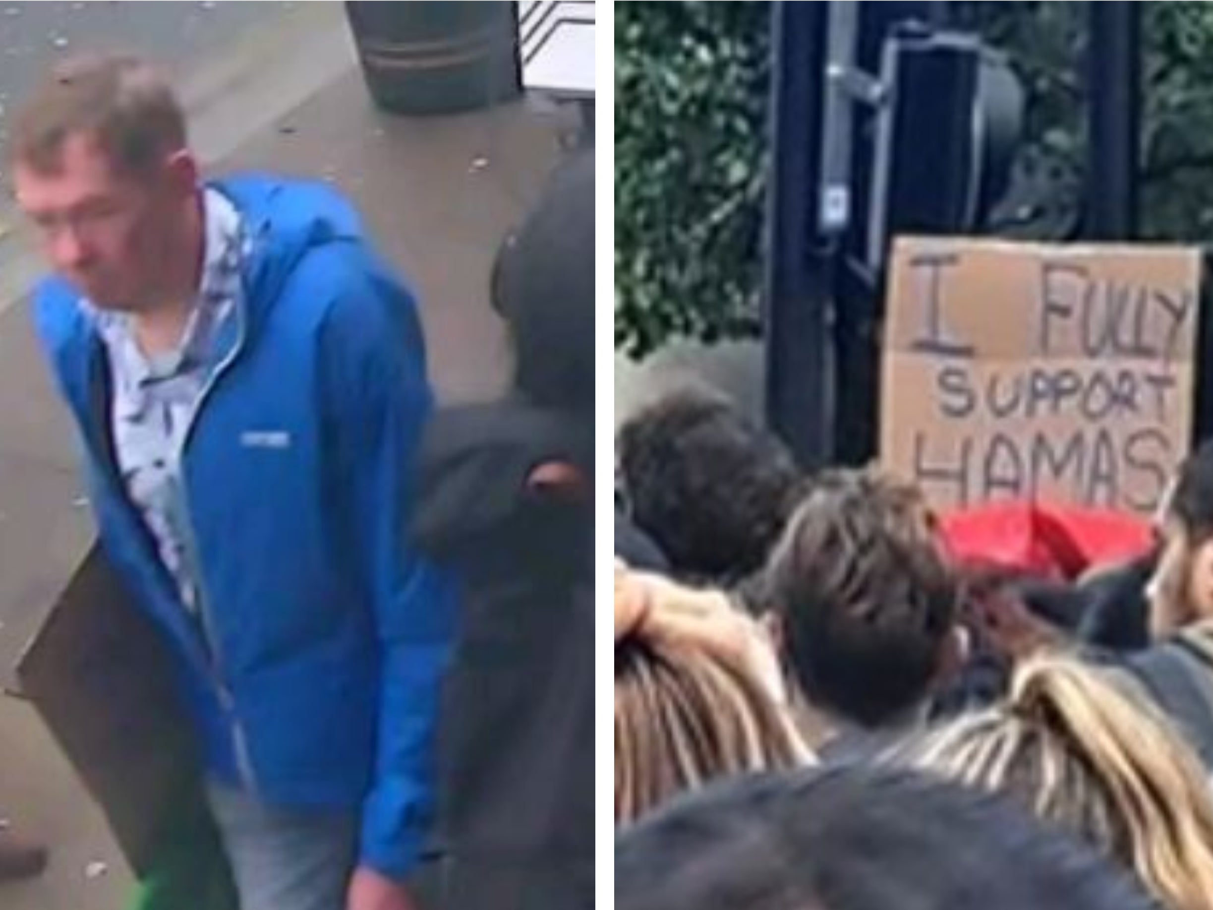 The fourth person was seen at a protest in Bond Street on October 21 waving a placard with “I fully support Hamas” on it.