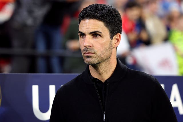 Mikel Arteta has called for squad sizes to expand (Isabel Infantes/PA)