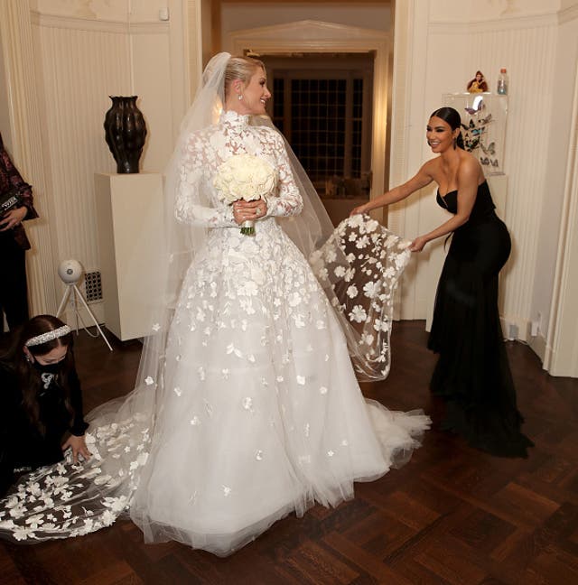 <p>Paris Hilton reveals she had 45 dresses prepped for her wedding </p>