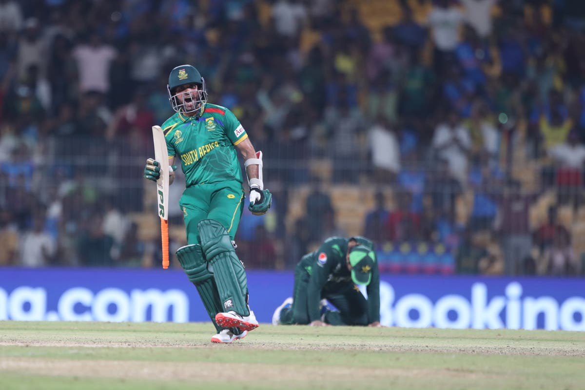 South Africa clinch victory over Pakistan in World Cup thriller South Africa clinch victory over Pakistan in World Cup thriller