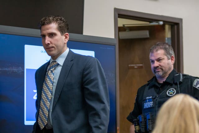 <p>Bryan Kohberger enters a courtroom for a hearing in Moscow, Idaho, on 26 October 2023</p>