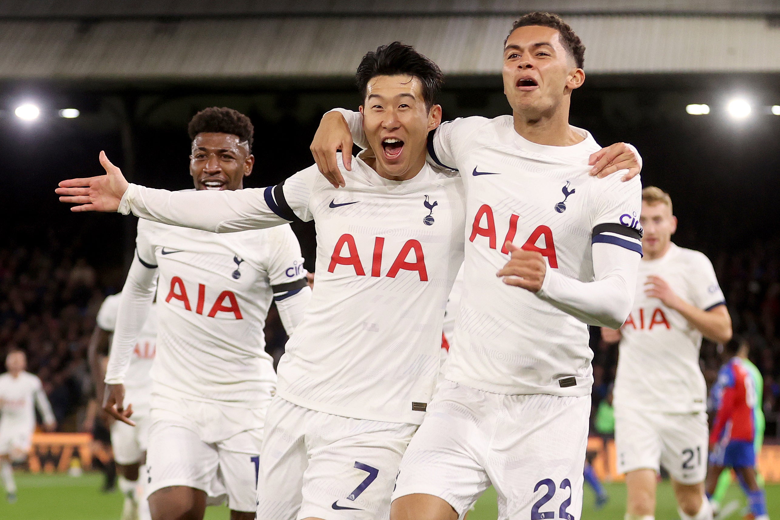 Son Heung-min scored his eighth of the season in the 2-1 win over Crystal Palace