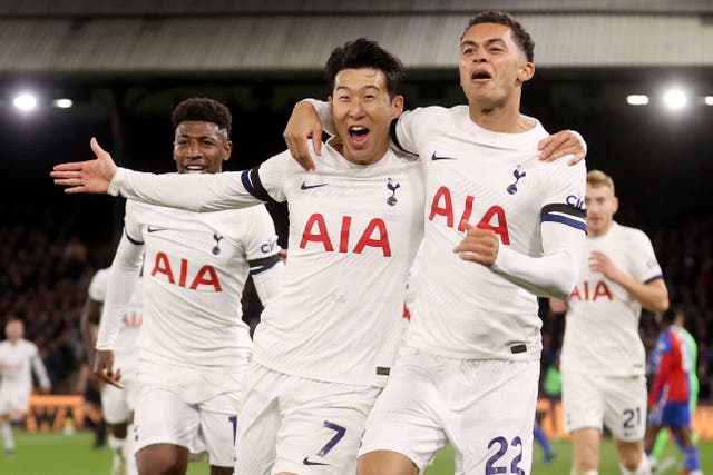 <p>Son Heung-min scored his eighth of the season in the 2-1 win over Crystal Palace  </p>