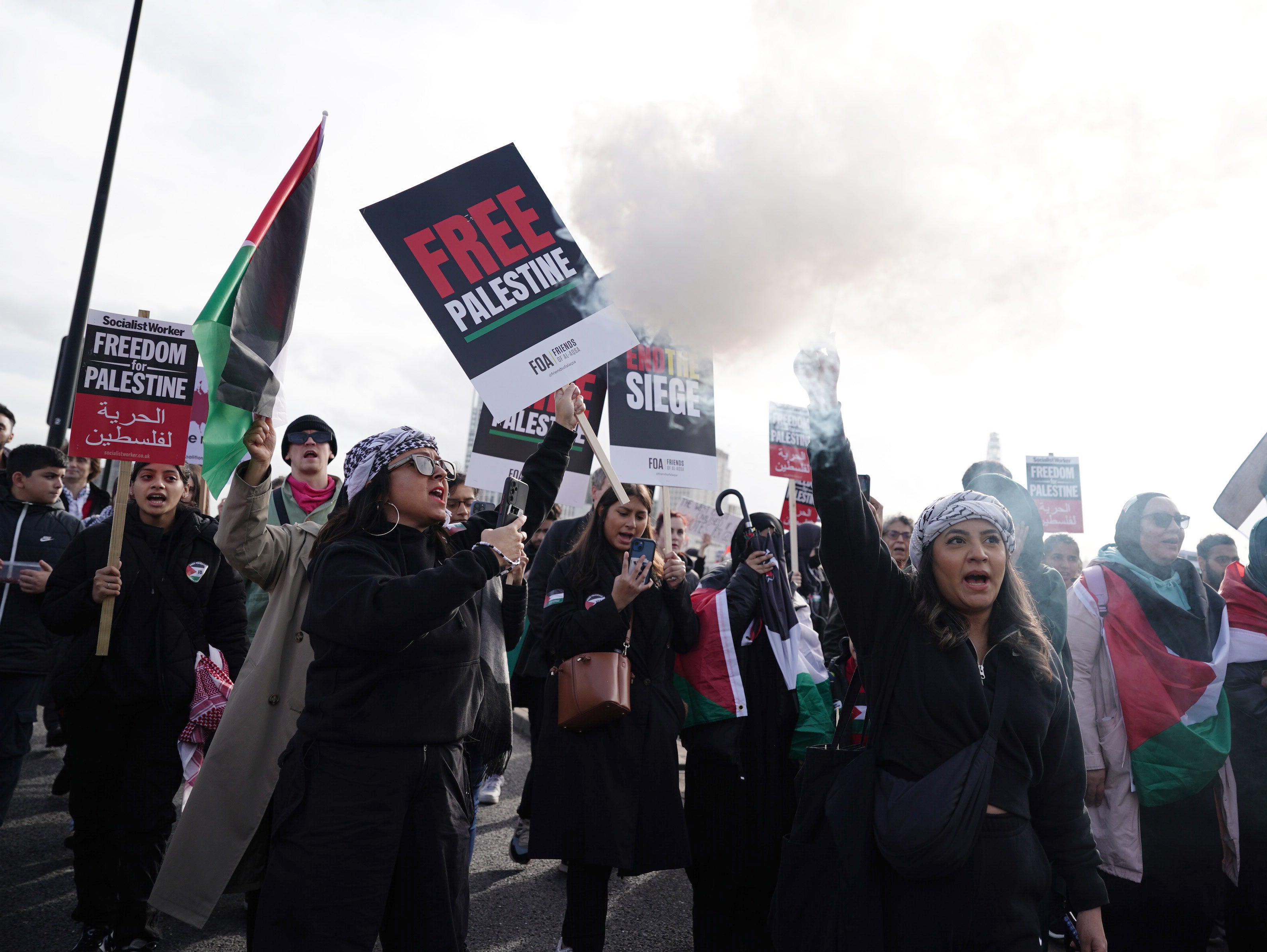 The pro-Palestine march in London on Saturday was mostly peaceful