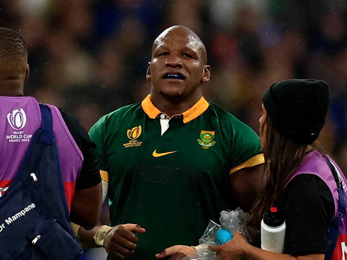 South Africa’s Bongi Mbonambi suffers Rugby World Cup final heartbreak with injury