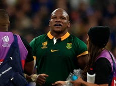 South Africa’s Bongi Mbonambi suffers Rugby World Cup final heartbreak with injury