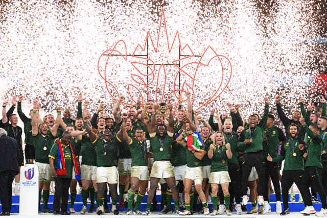 <p>The Springboks lifted the trophy for the second consecutive tournament </p>