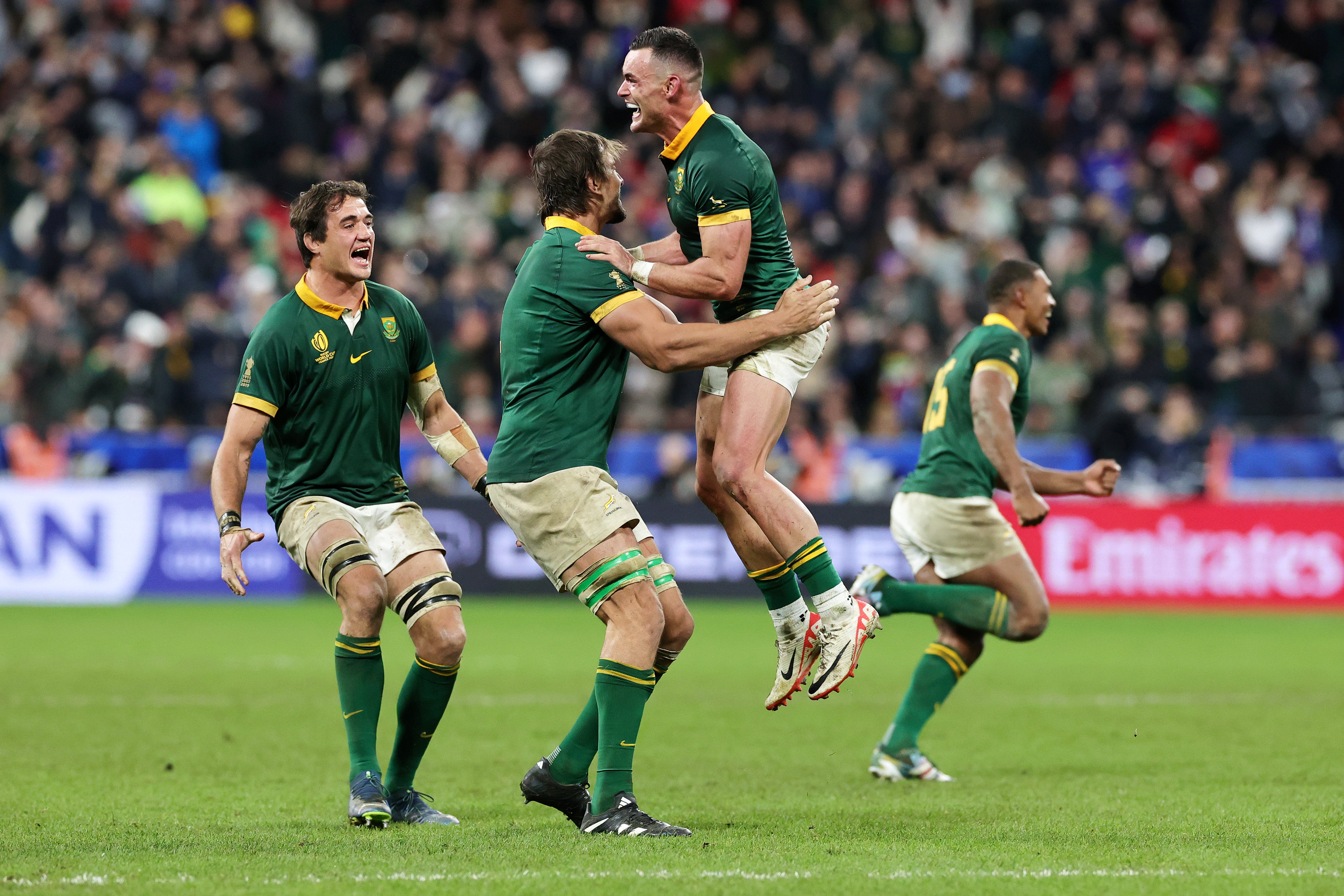 <p>South Africa successfully defended their World Cup title </p>