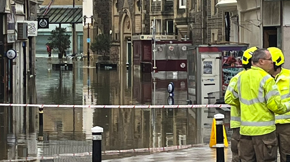 A shopping centre in Hastings had to be evacuated due to flooding over the weekend