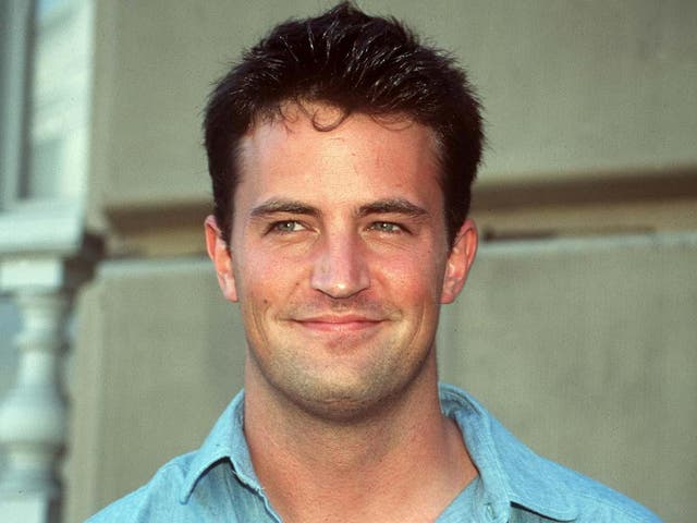 <p>Matthew Perry, a year after ‘Friends’ began, in 1995</p>