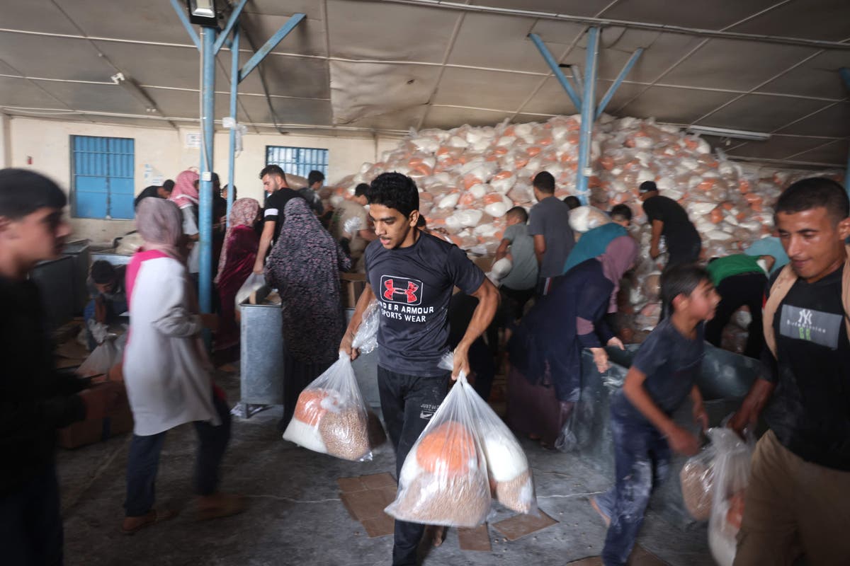 Chaos in Gaza as thousands break into UN aid stores in search of food and medical supplies