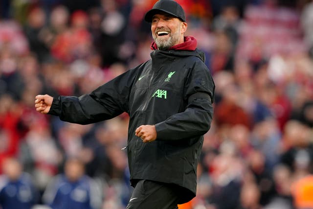 Jurgen Klopp’s side beat Nottingham Forest (Peter Byrne/PA)