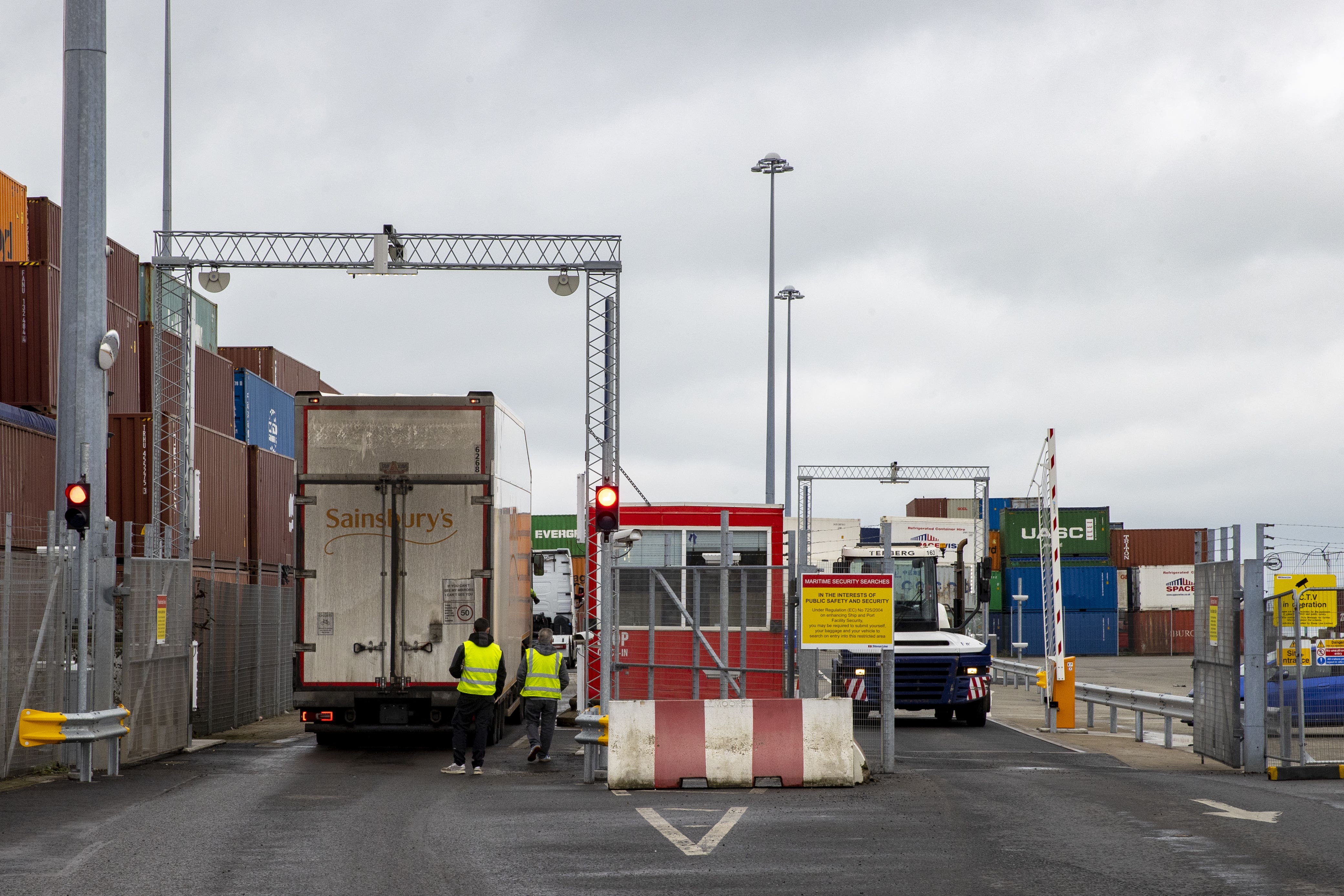 Belfast Port is among those likely to face disruption as hundreds of workers across Northern Ireland start a five-day walkout over pay (Liam McBurney/PA)