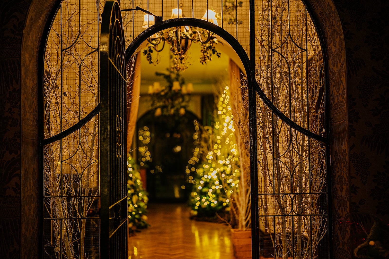 It’s Christmas trees, crackling fires and canapes at Pennyhill Park