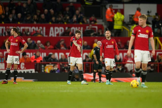 Manchester United suffered a humbling home defeat (Dave Thompson/AP)