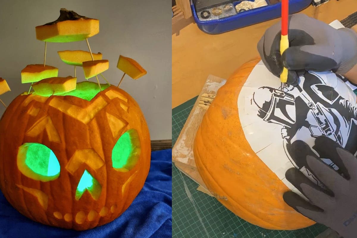 UK pumpkin carvers get creative with &lsquo;villainous&rsquo; Halloween creations