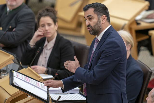 Humza Yousaf said he had not deleted his WhatsApp messages (Jane Barlow/PA)