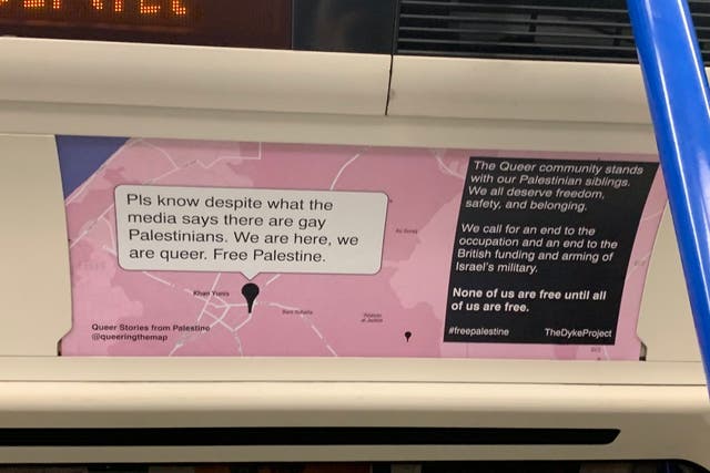 <p>The Dyke Group hacked over a hundred posters across tubes and bus stops in London</p>