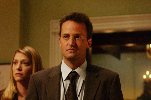 <p>Look who’s Sorkin: Matthew Perry as Joe Quincy in ‘The West Wing’</p>