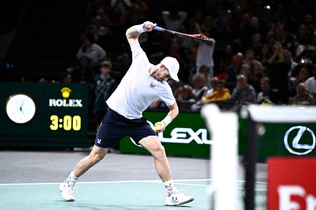 <p>Andy Murray smashed his racket in frustration over defeat in Paris</p>