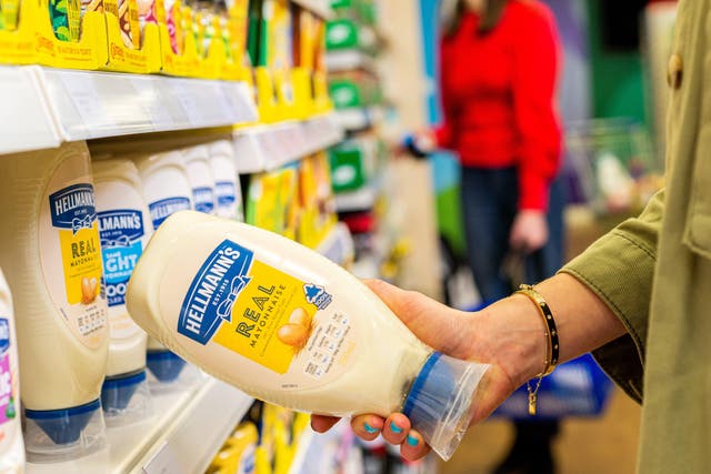 Unilever owns brands such as Hellmann’s (Unilver/PA)