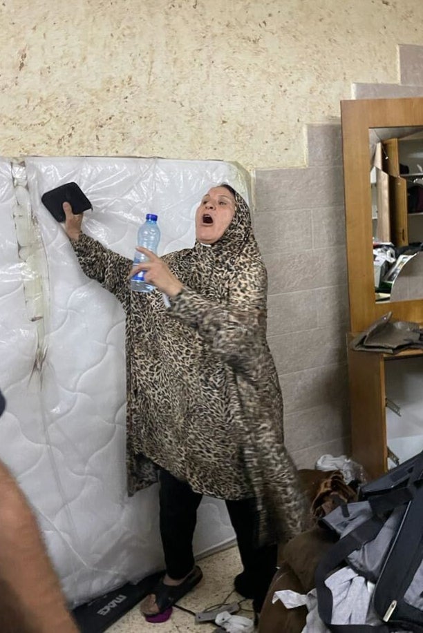 Adam Nasser Abu Alwahais’s mother, Maryam, in her house after the raid