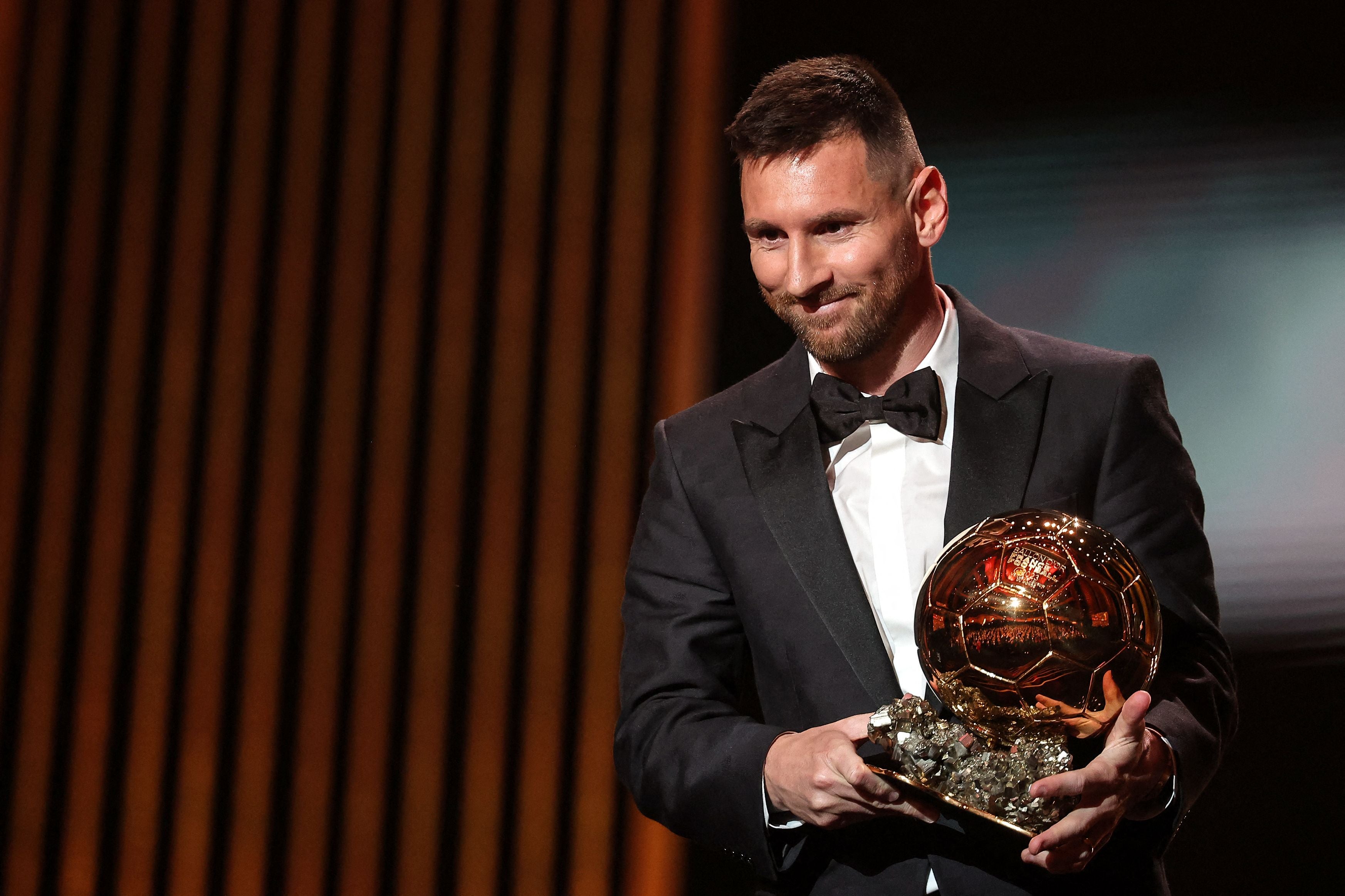 Lionel Messi wins record eighth Ballon d'Or as Aitana Bonmati and Jude  Bellingham also pick up awards | The Independent