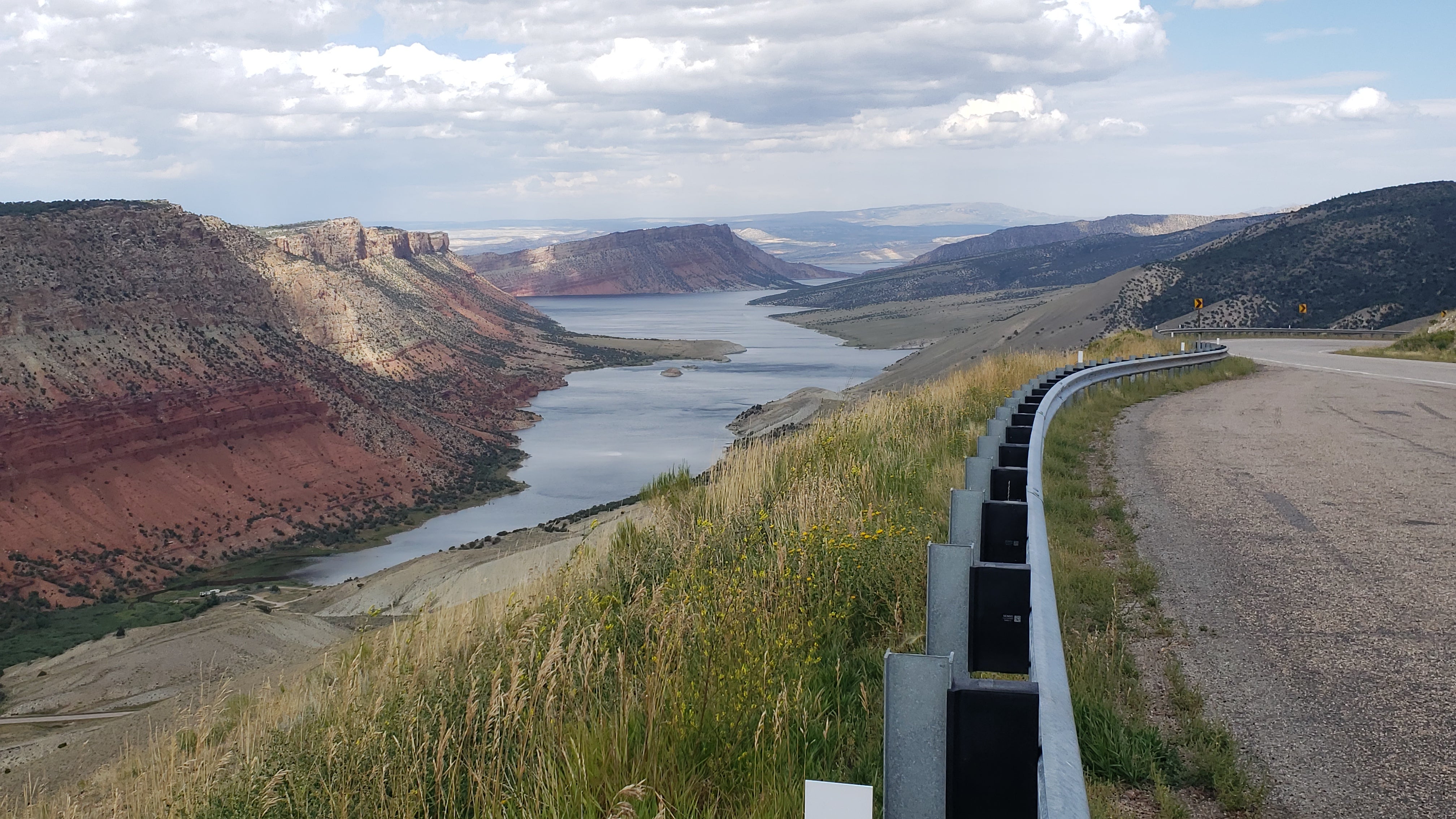 A view from above the Flaming Gorge, Wyoming