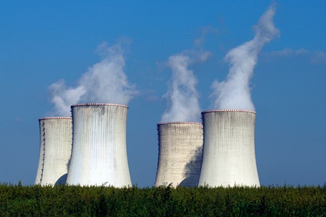 <p>File image: Four of the cooling towers of the Dukovany nuclear power plant</p>