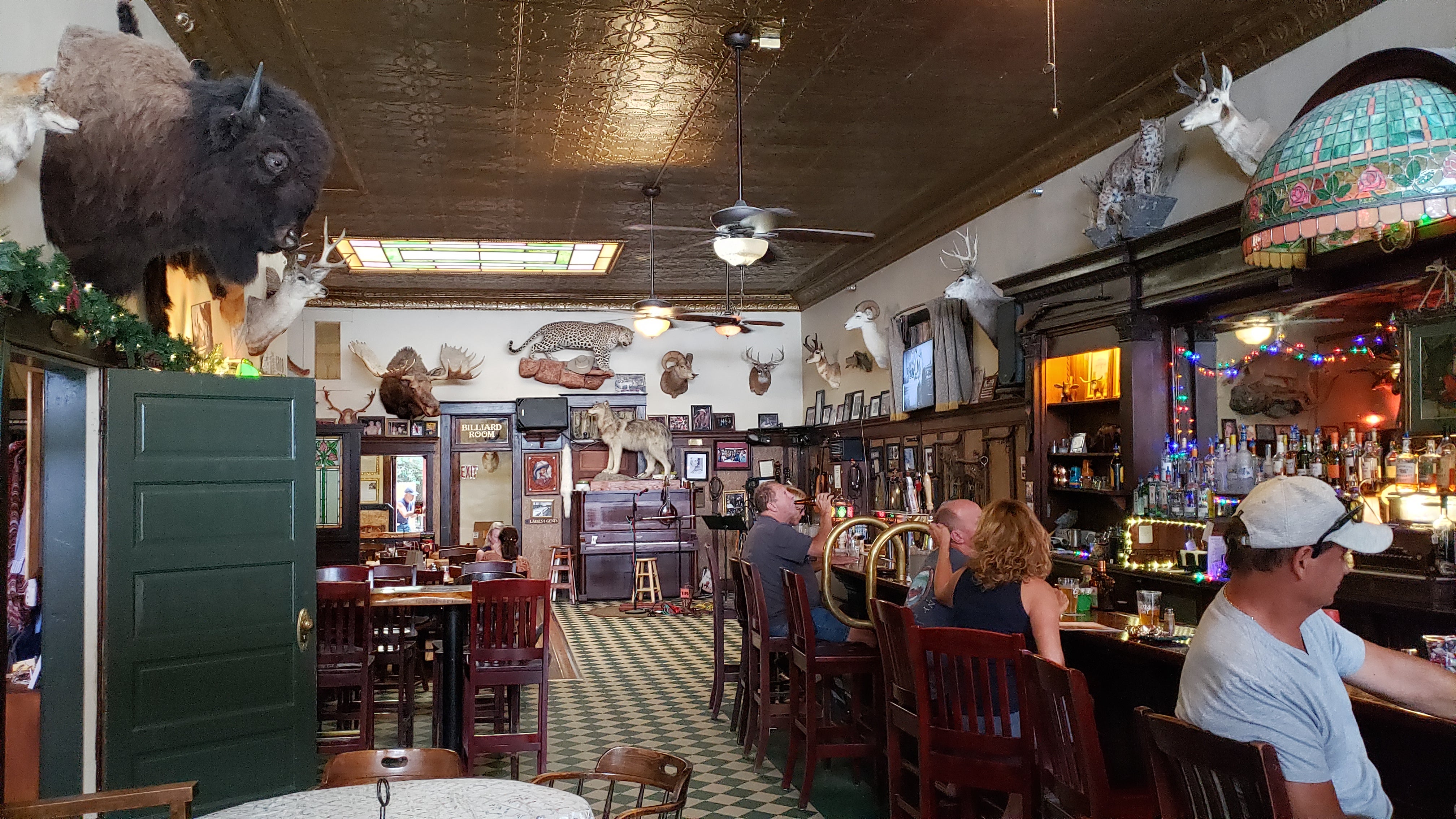 Inside the Occidental Hotel’s saloon