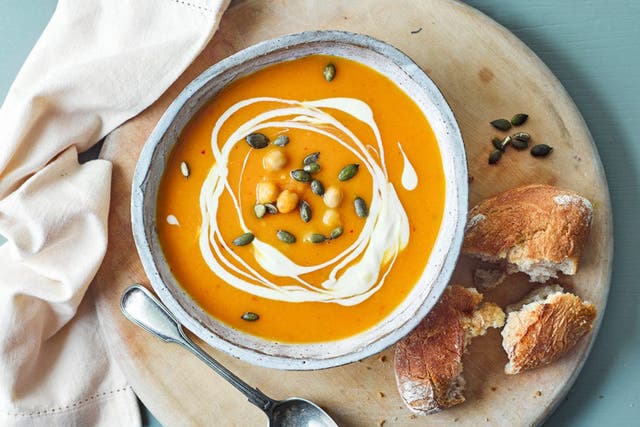 <p>This easy pumpkin soup is perfect as a dinner party starter or a light, comforting supper </p>