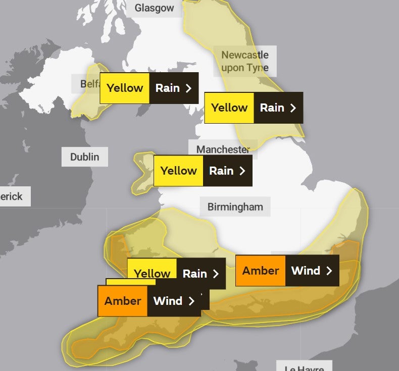 The Met Office has issued multiple weather warnings for this week