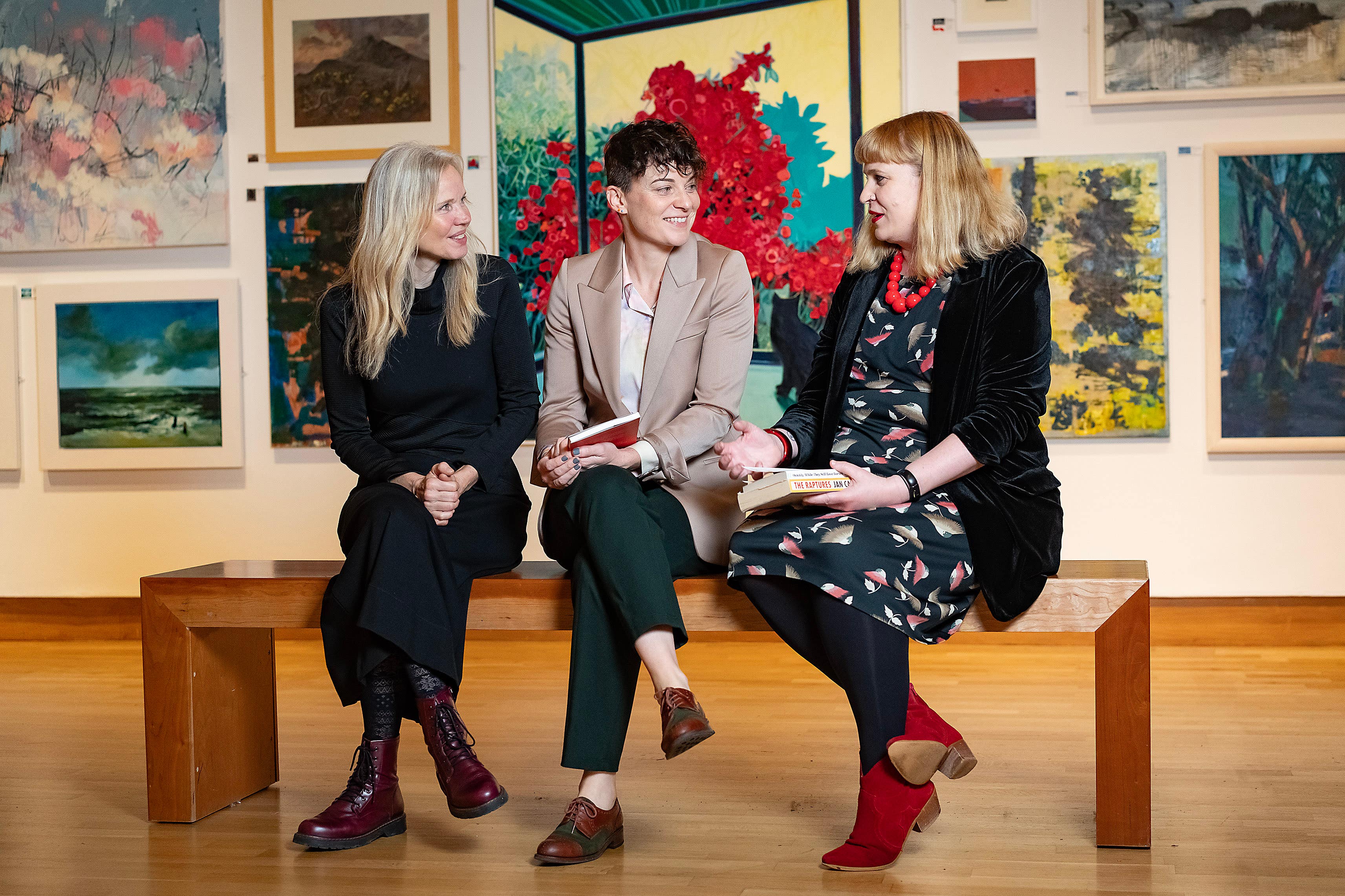 Acclaimed artists, writer, Jan Carson, poet, Stephanie Conn, visual artist, Sharon Kelly and writer, Gail McConnell, have been presented with Major Individual Awards (MIAs), worth ?15,000 each (Brian Morrison/PA)
