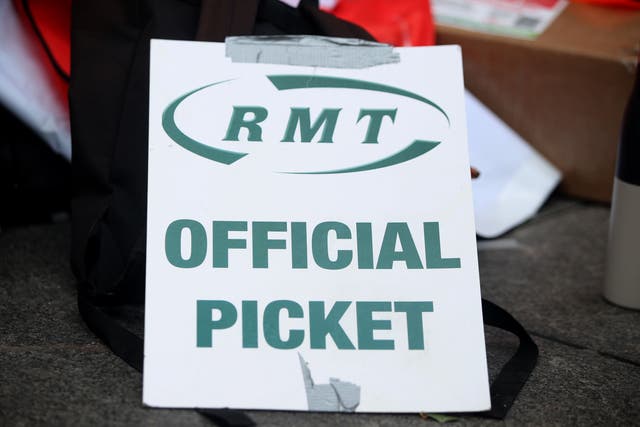 Members of the RMT are planning to strike on November 7 and 8 on London’s Dockland Light Railway (PA)